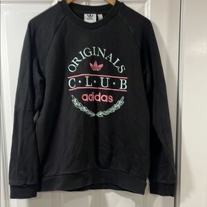 Adidas Originals Black Sweatshirt with Pastel Logo